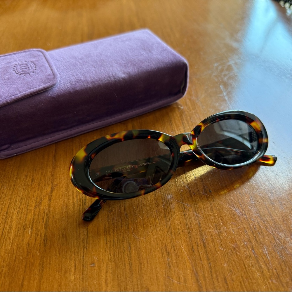 Crap Eyewear The Sweet Leaf - Dark Tortoise Shell Sunglasses with Purple Case